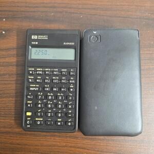 HP Hewlett Packard 10B Financial Business Calculator w/Case & Batteries